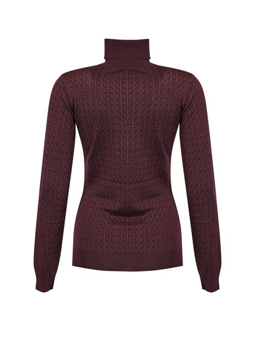 Maglia in lana jacquard con logo Merlot Elisabetta Franchi | MK23S56E2EA4